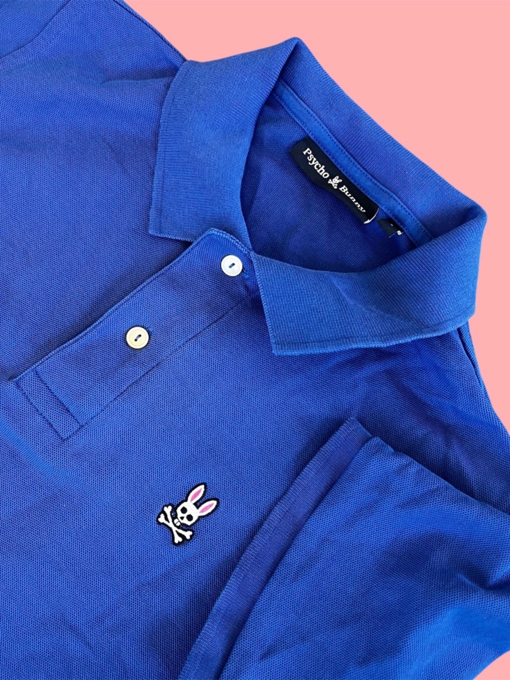 Psycho Bunny Polo Shirt Men’s 4 Small Blue Pima Cotton Embroidered Logo